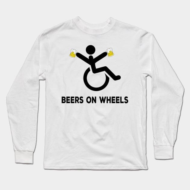 Beers on Wheels Long Sleeve T-Shirt by DeesDeesigns